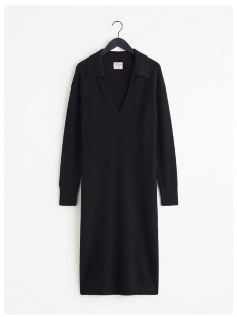 Abercrombie & Fitch Long Sleeve Black V-Neck Collared Dress* NEW*